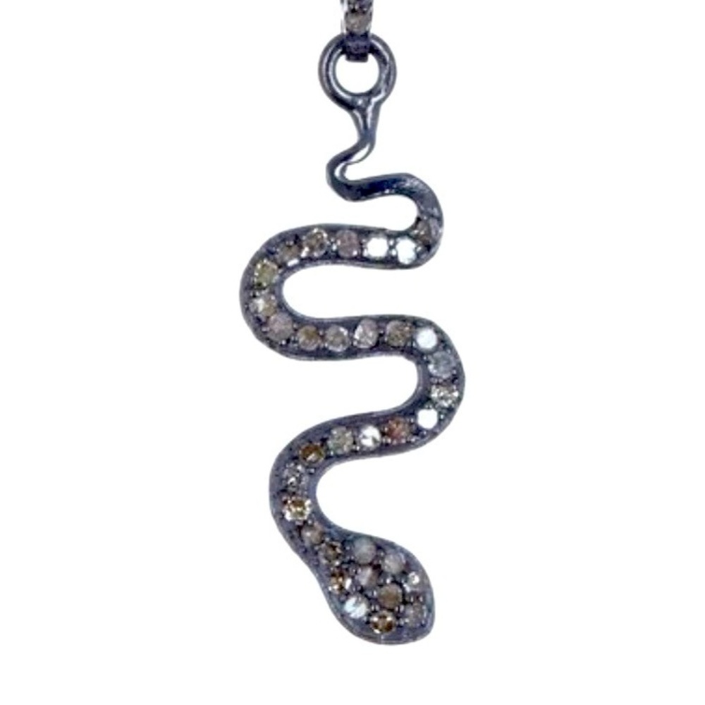 ADORNIA Diamond Snake Pendant Necklace - 0.20 ctw
